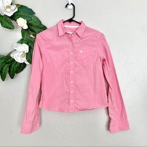 Abercrombie Kids Pink Checkered Button Down Shirt